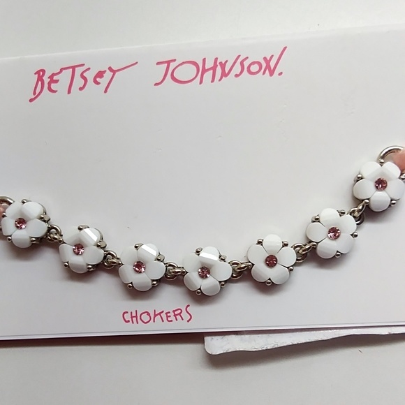 Betsey Johnson New Pink Daisy Choker - Picture 2 of 5